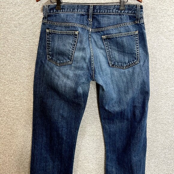 Old Navy Mens Jeans Size 33x30.5* Blue Denim Straight Mid Rise Medium Wash - Picture 5 of 14